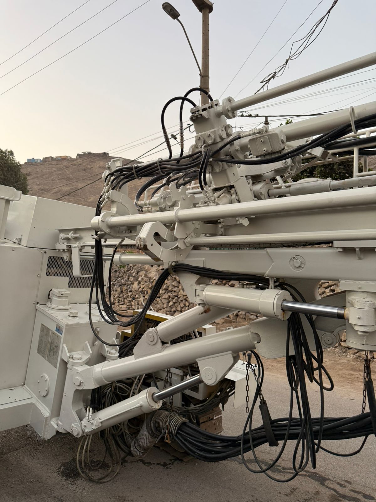 Detalle del brazo hidráulico